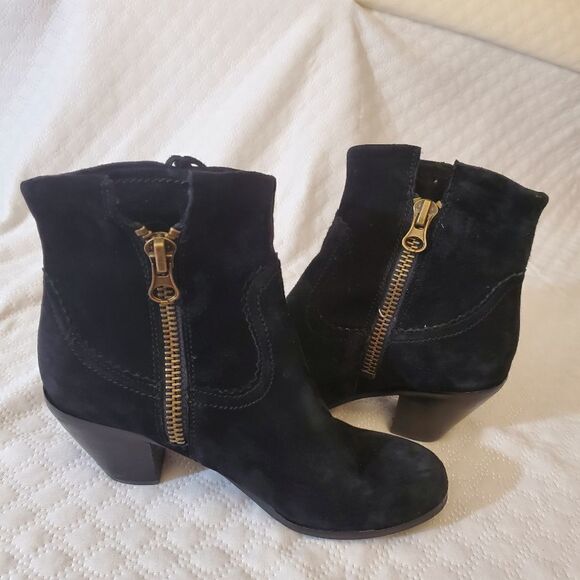 Sam Eldeman Louie Fringe Black Bootie Size 6.5 - Picture 2 of 12